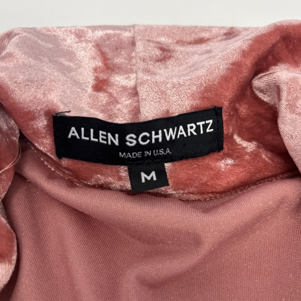 Allen Schwartz Pink Crushed Velvet Open Blazer Sz M Holiday Feminine - Picture 14 of 16
